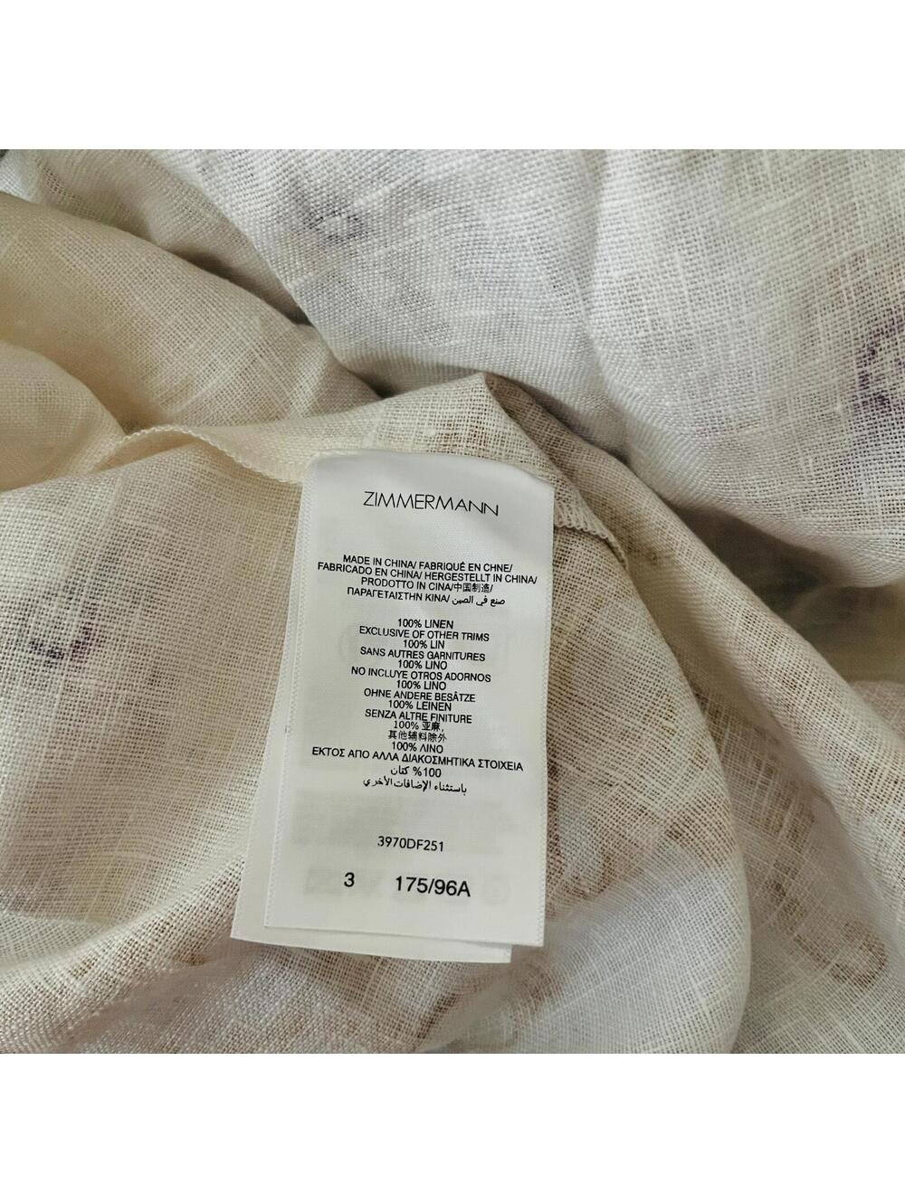 Zimmermann Hypnotic Buttoned Floral Mini Dress Size AU3 US 8 NWT - Picture 13 of 13